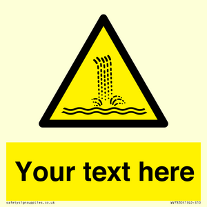 Custom warning artificial waterfall